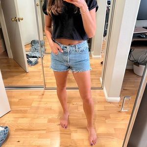 Levi 501 high waisted shorts